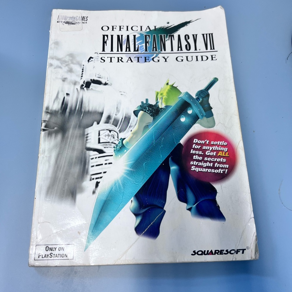 Official Final Fantasy VII Strategy Guide PlayStation PS1 Square BradyGames